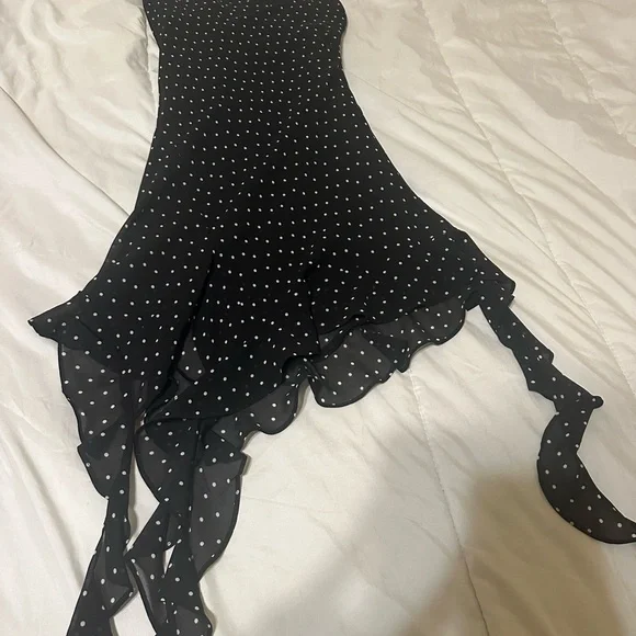 Aritzia Black and White Asymmetrical Cocktail Dress - Picture 2 of 4